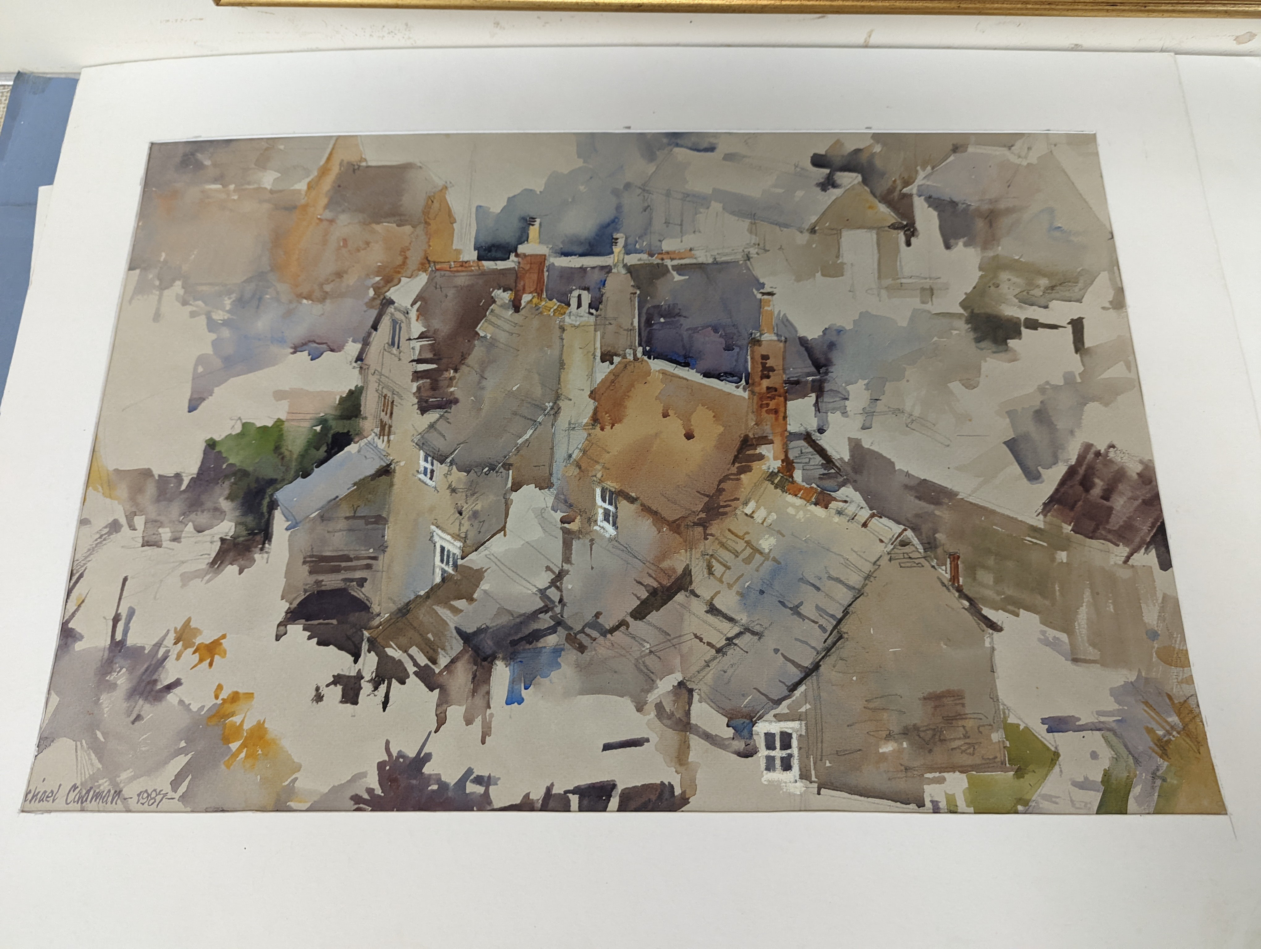 Michael Cadman (1920-2010), a group of assorted watercolours, mostly topographical scenes c.1995 to 2003, largest 46 x 61cm, one framed, the others unframed
